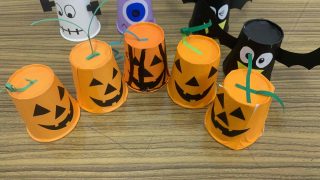 🎃子(こ)どもたちのハロウィン(はろうぃん)工作(こうさく)👻 | ちば
